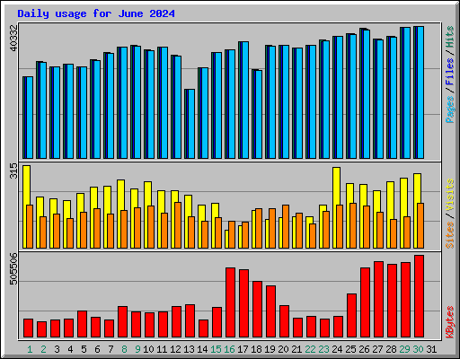 Daily usage for June 2024