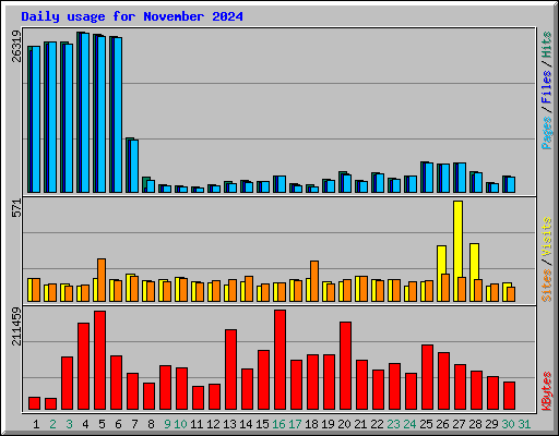 Daily usage for November 2024