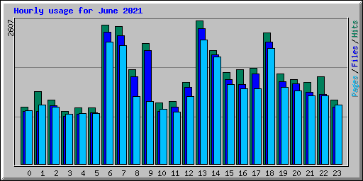 Hourly usage for June 2021