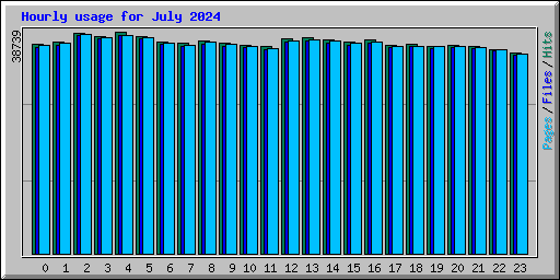 Hourly usage for July 2024