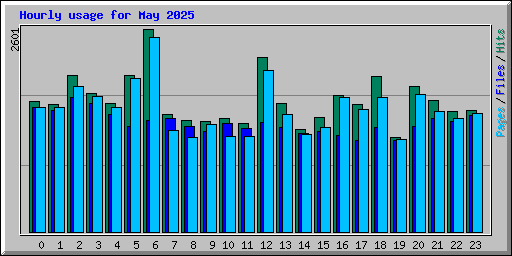 Hourly usage for May 2025
